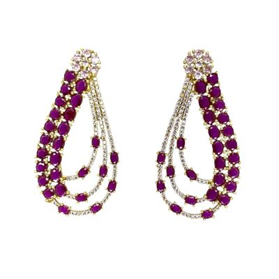 Pendientes Rocío Fucsia y Rosa