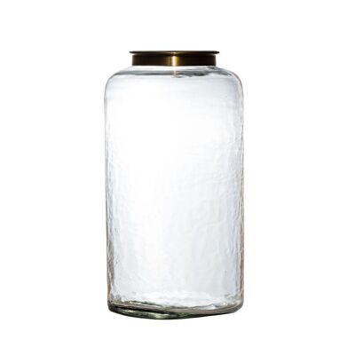 Newark Large Hammered Glass Lidded Storage Container