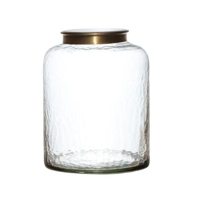 Newark Medium Hammered Glass Lidded Storage Container