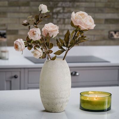 Vaso in vetro Akira Rustic Cream Finished