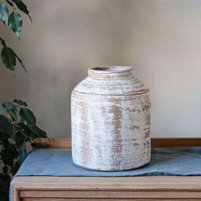 Vaso in terracotta anticata Lowther