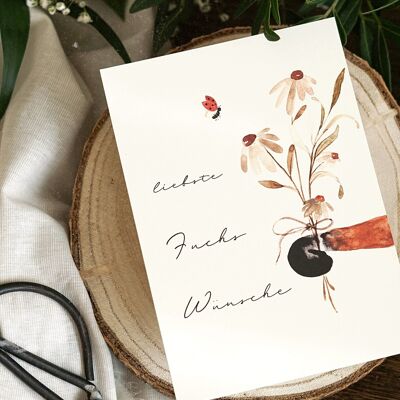 Biglietto d'auguri - i più cari auguri della volpe -