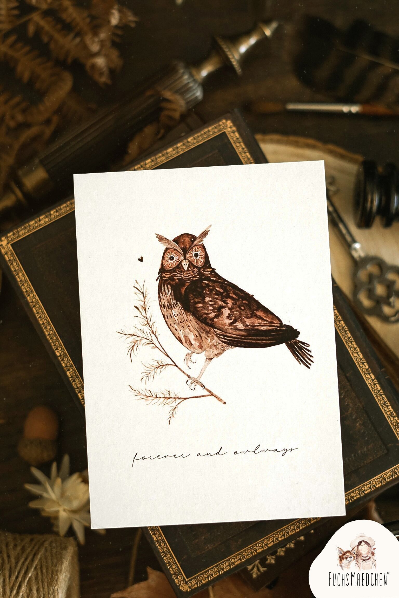 Biglietto d'auguri -Gufi Amore-