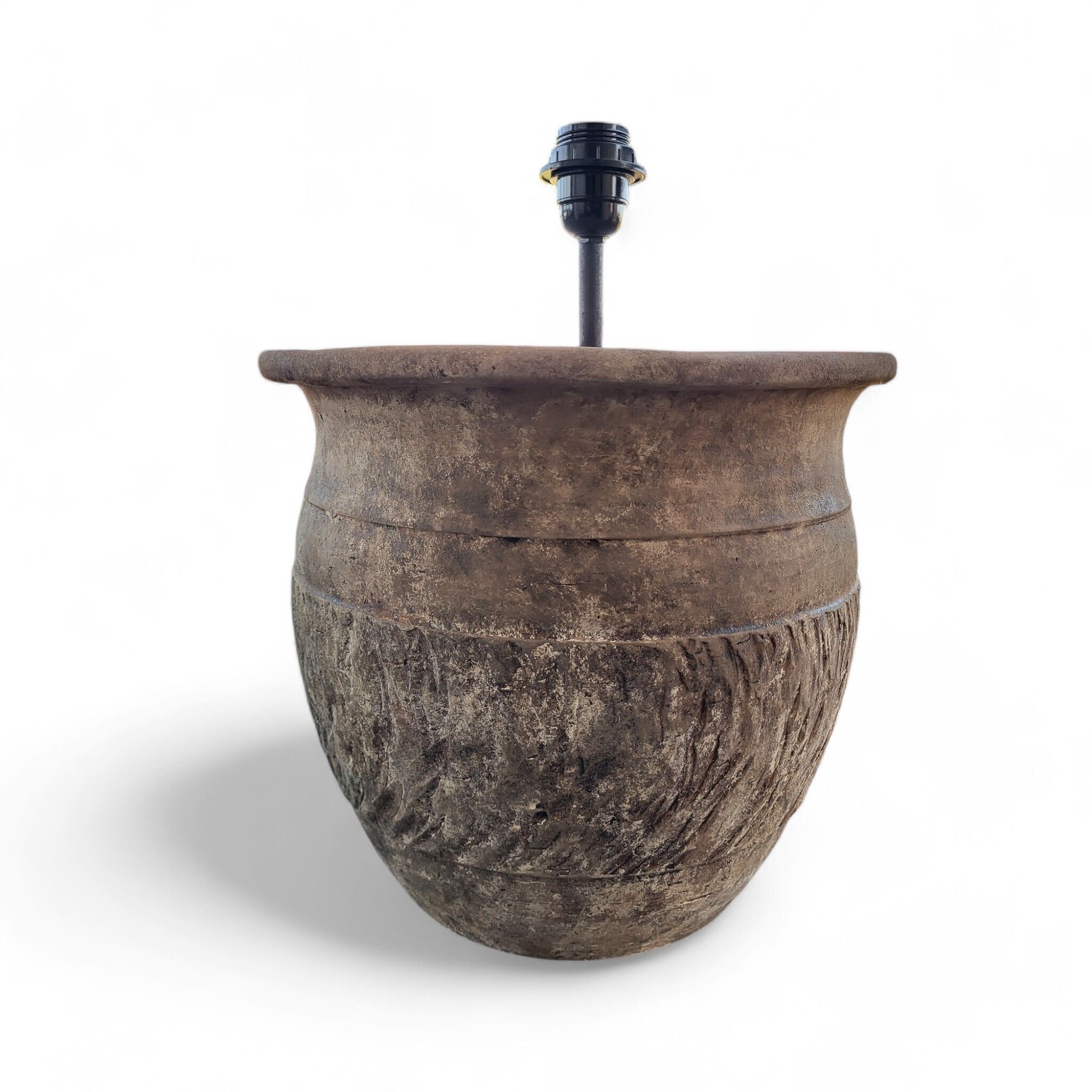 Handcrafted terracotta table lamp - Rustic table lamp