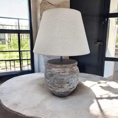 Terracotta Table Lamp N°LC37 - Rustic table lamp - Handmade in Portugal