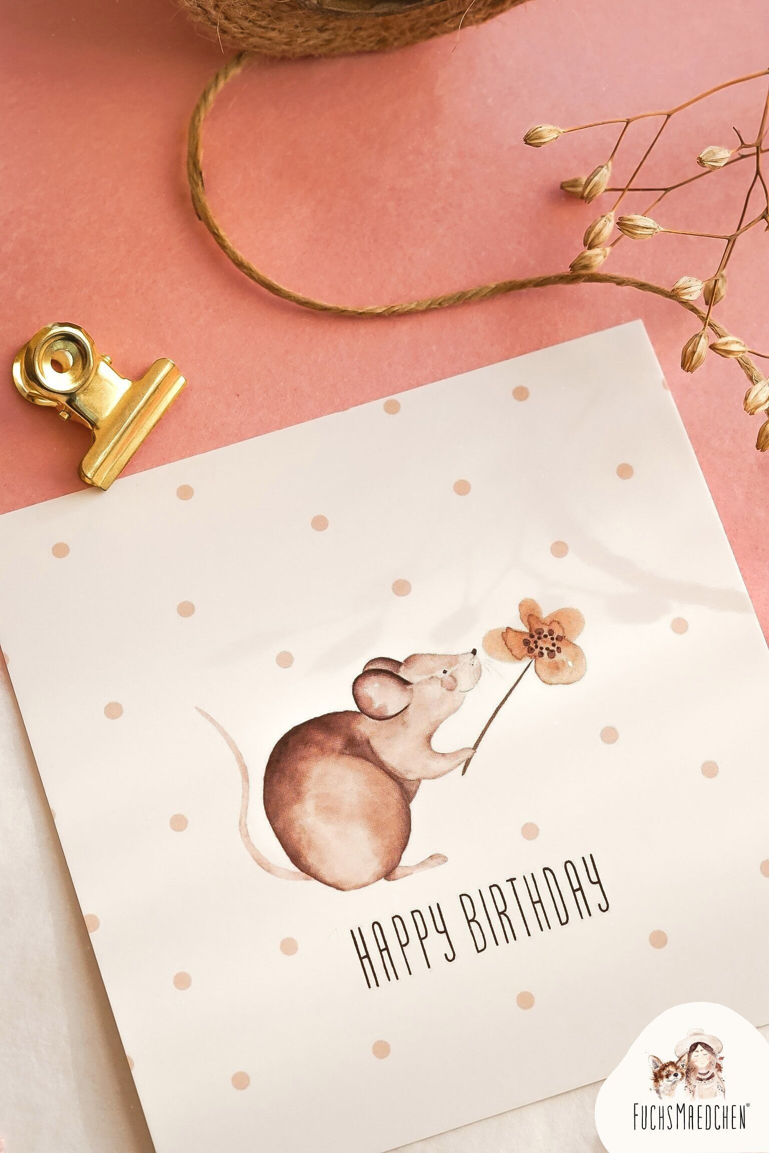 Greeting Card -Birthday Mouse-