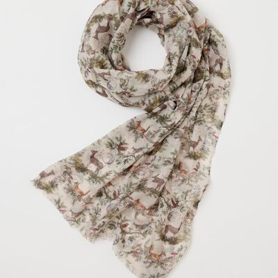 Sciarpa leggera A Night's Tale Woodland Crystal Grey