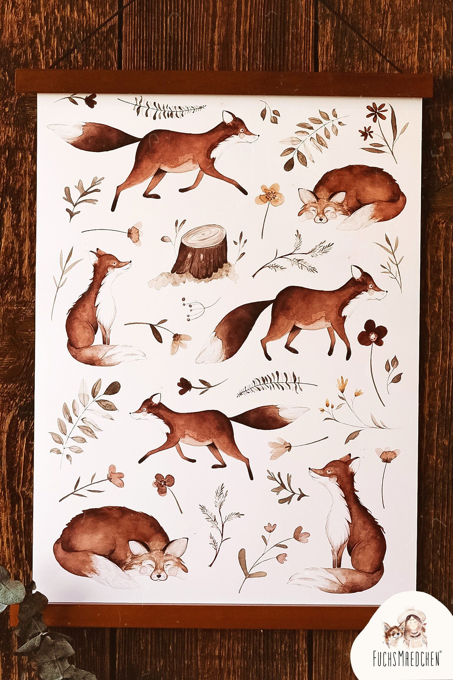 Poster -Wimmel Foxes-