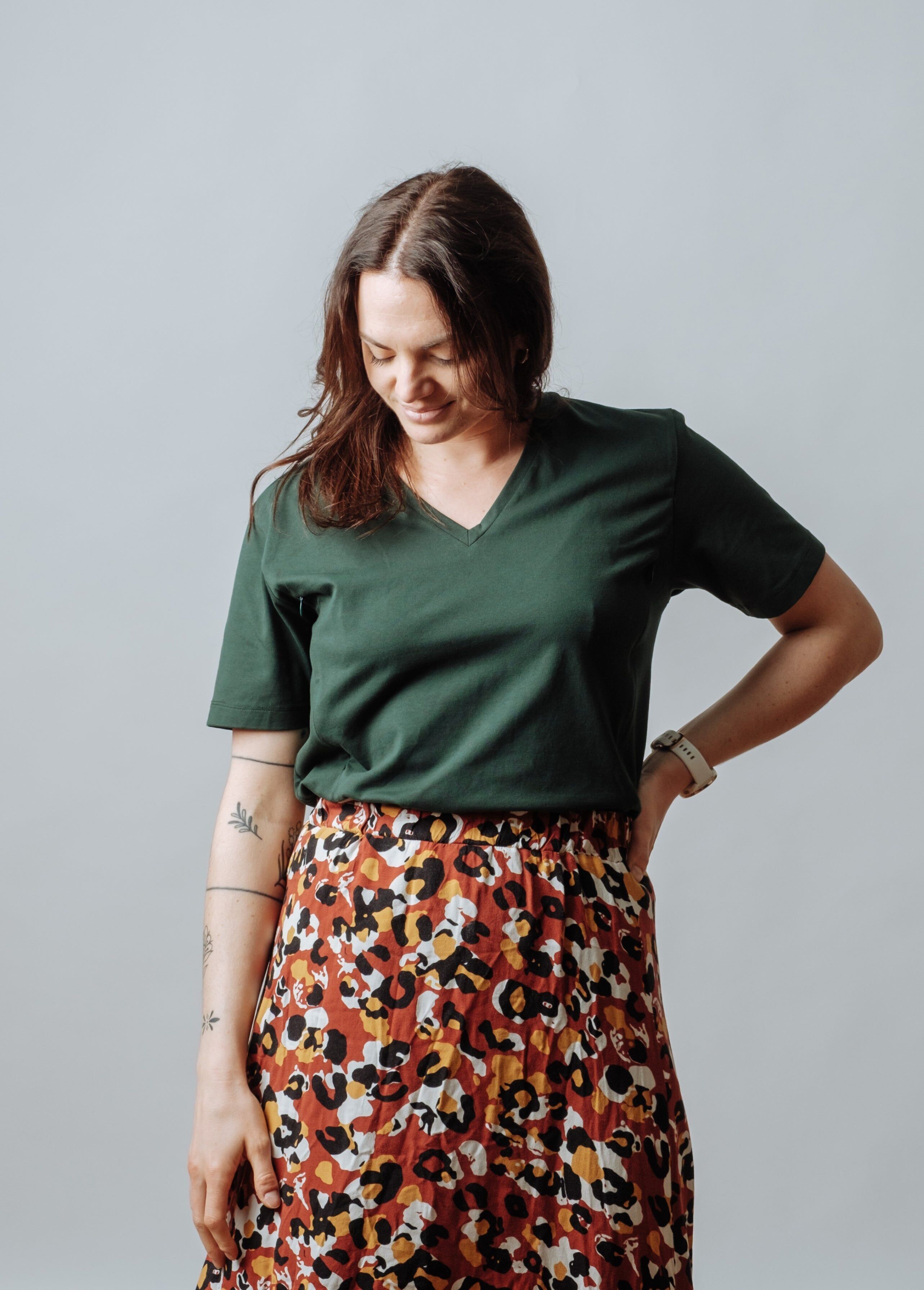 T-shirt allattamento “Evergreen”.