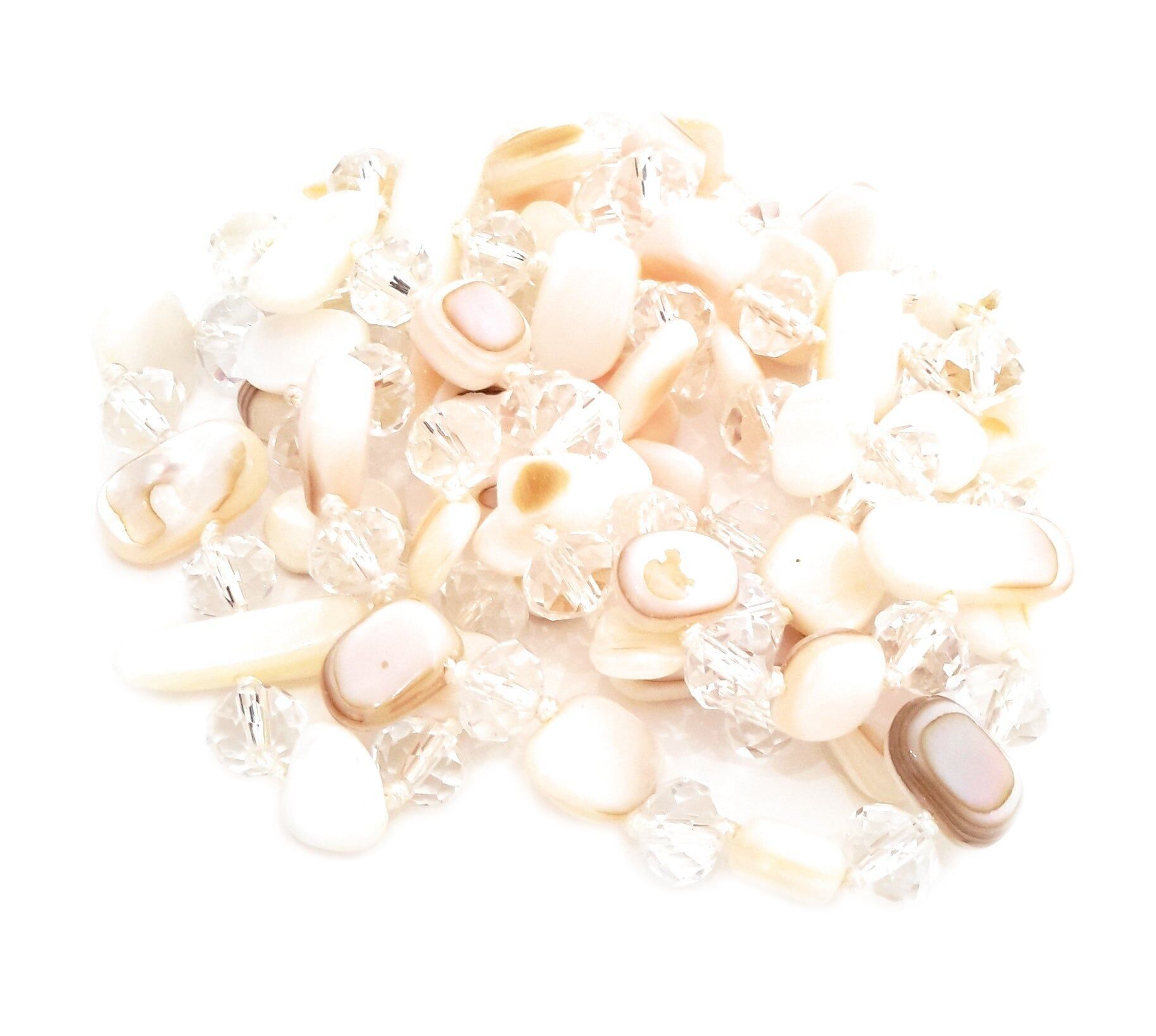 Collana lunga in madreperla · Bianco Beige