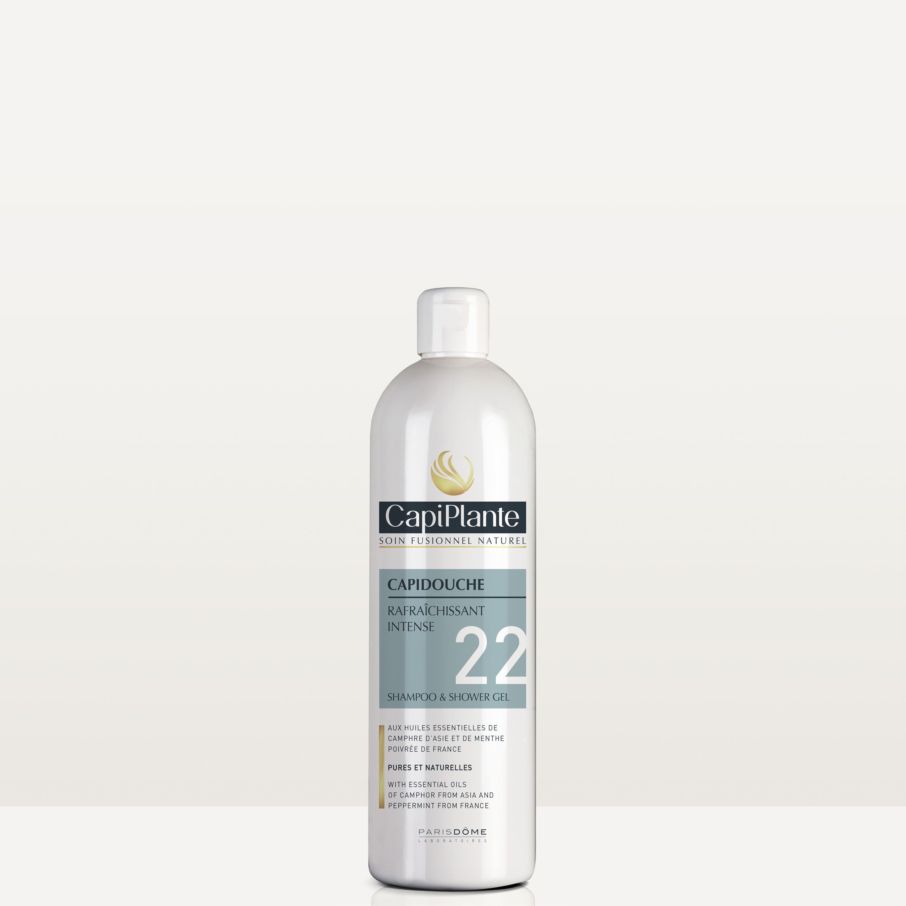 Shampoing & gel douche Capidouche rafraîchissant intense N°22 250ml (huiles essentielles - cuir chevelu avec sudation excessive - corps)