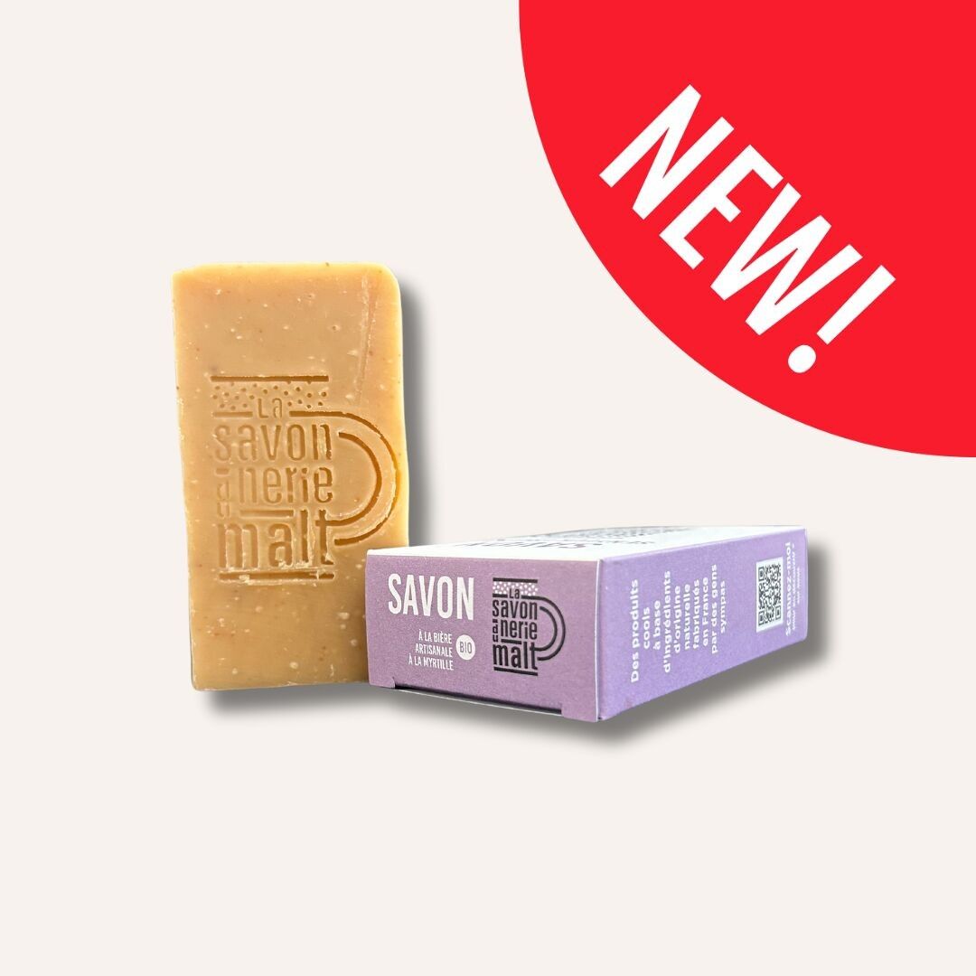 Organic Handmade Blueberry Beer Soap - 100 gr.