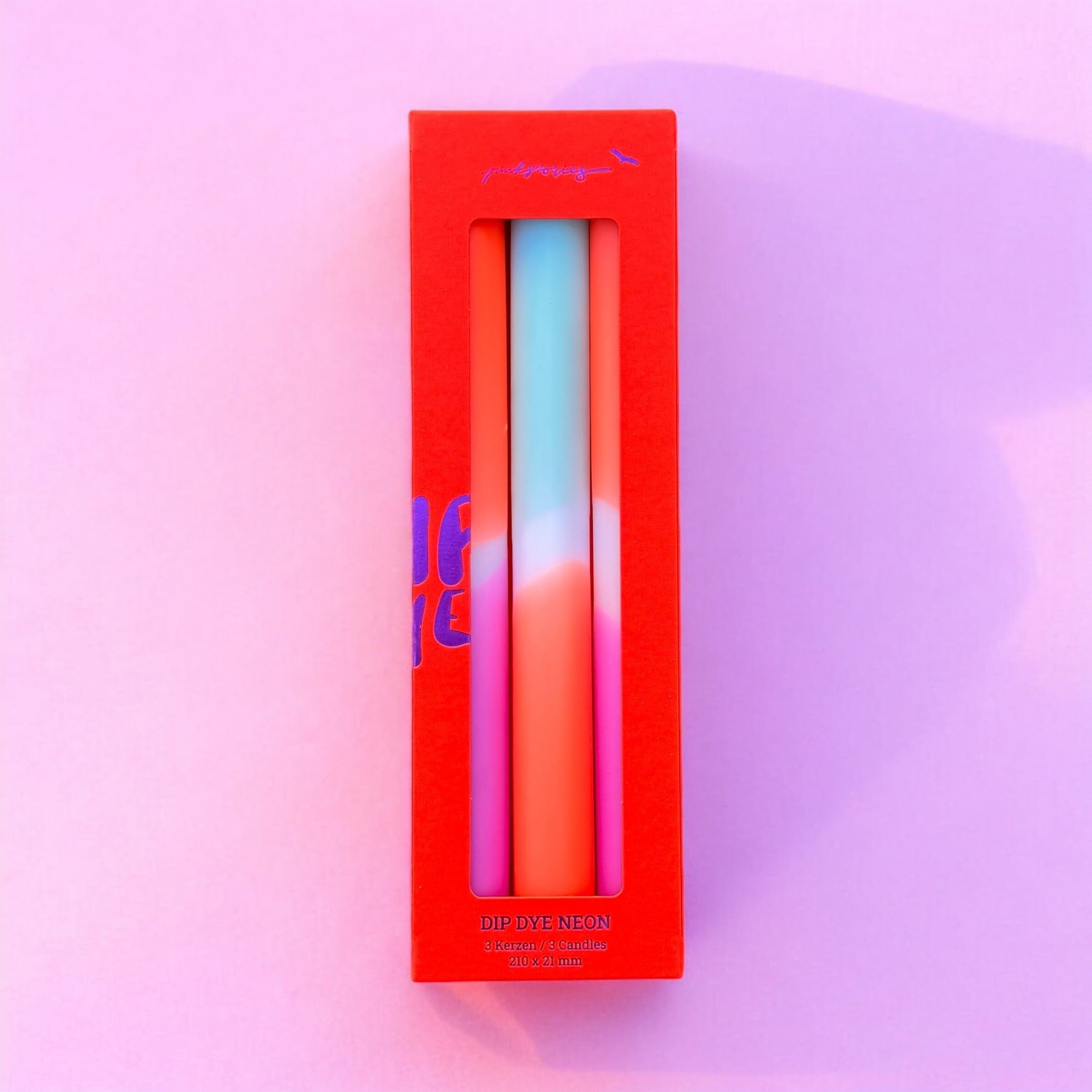 Dip Dye Neon * Apple Crisp (bougies)