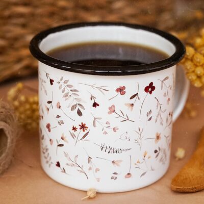 Tasse en émail - magie des fleurs