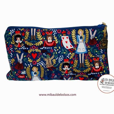 Trousse bleue « Alice au pays des merveilles » avec jean