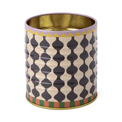 Une boîte de rangement ondulée noire et blanche Dopo