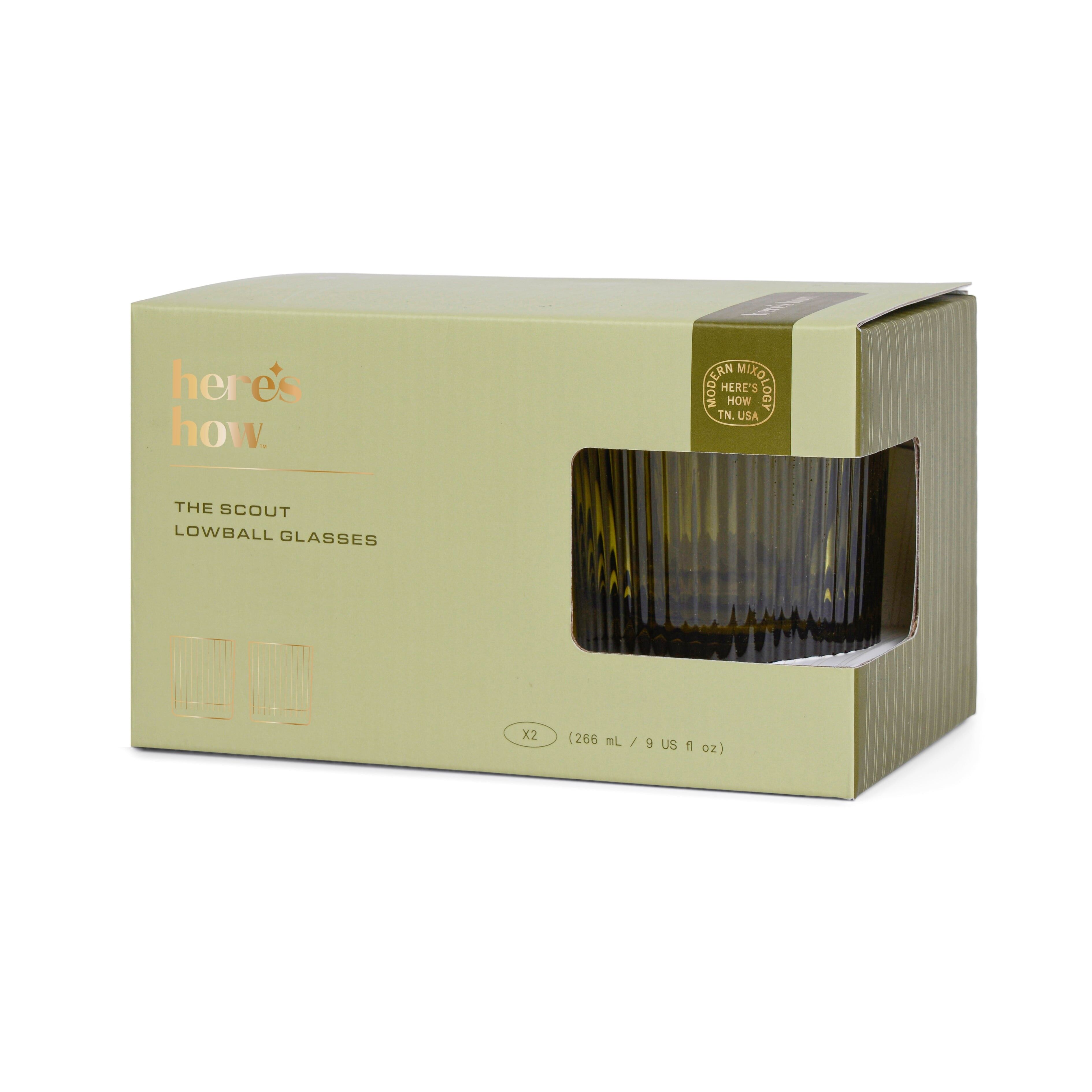 The Scout Lowball-Glas - 2er-Set - Olivgrün