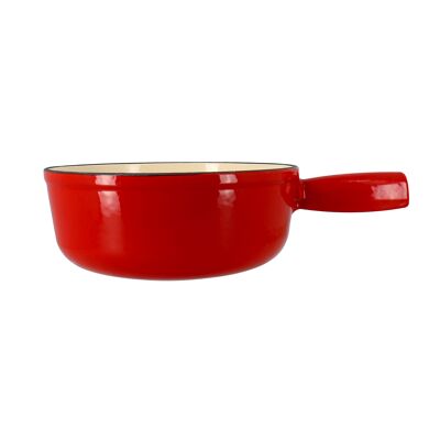 Olla para fondue Gentiane 22 cm en hierro fundido esmaltado en rojo