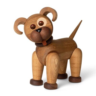 Big Happy Dog, figurine en bois par Chresten Sommer