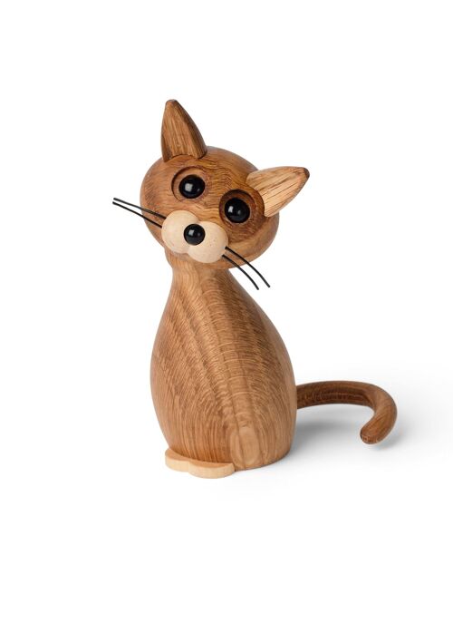 Lucky Cat, figurine en bois par Chresten Sommer