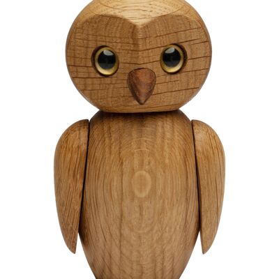 Chouette intelligente, figurine en bois par Chresten Sommer
