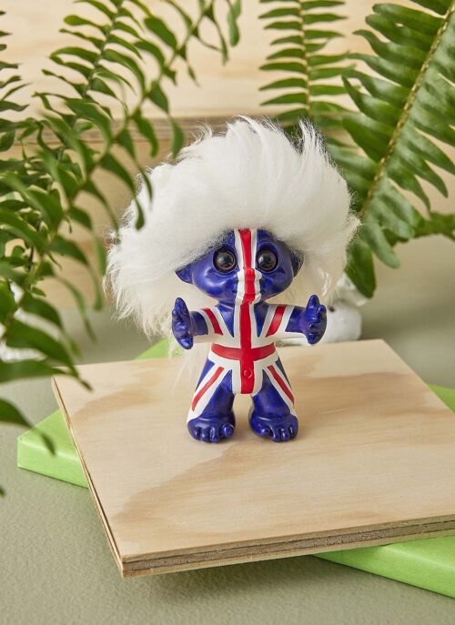 Good Luck Troll, Union Jack, 9 cm, par Thomas Dam