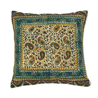 Federa per cuscino stampata a mano AFROZAN - Peisly Beige