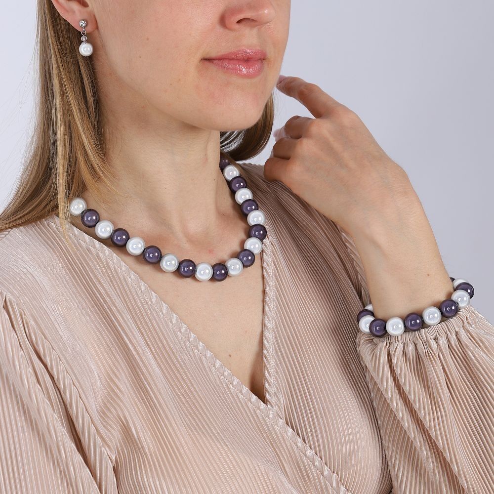 Bracciale - Magic Pearls Rubino 10mm