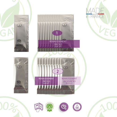 Rehaussement de Cils VEGAN - 10 Perm +10 Fixateurs