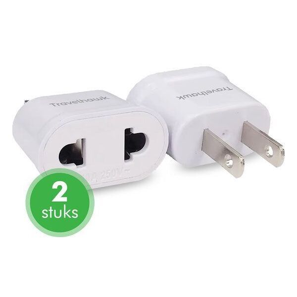 Travel plug EU to US/USA 2 pieces