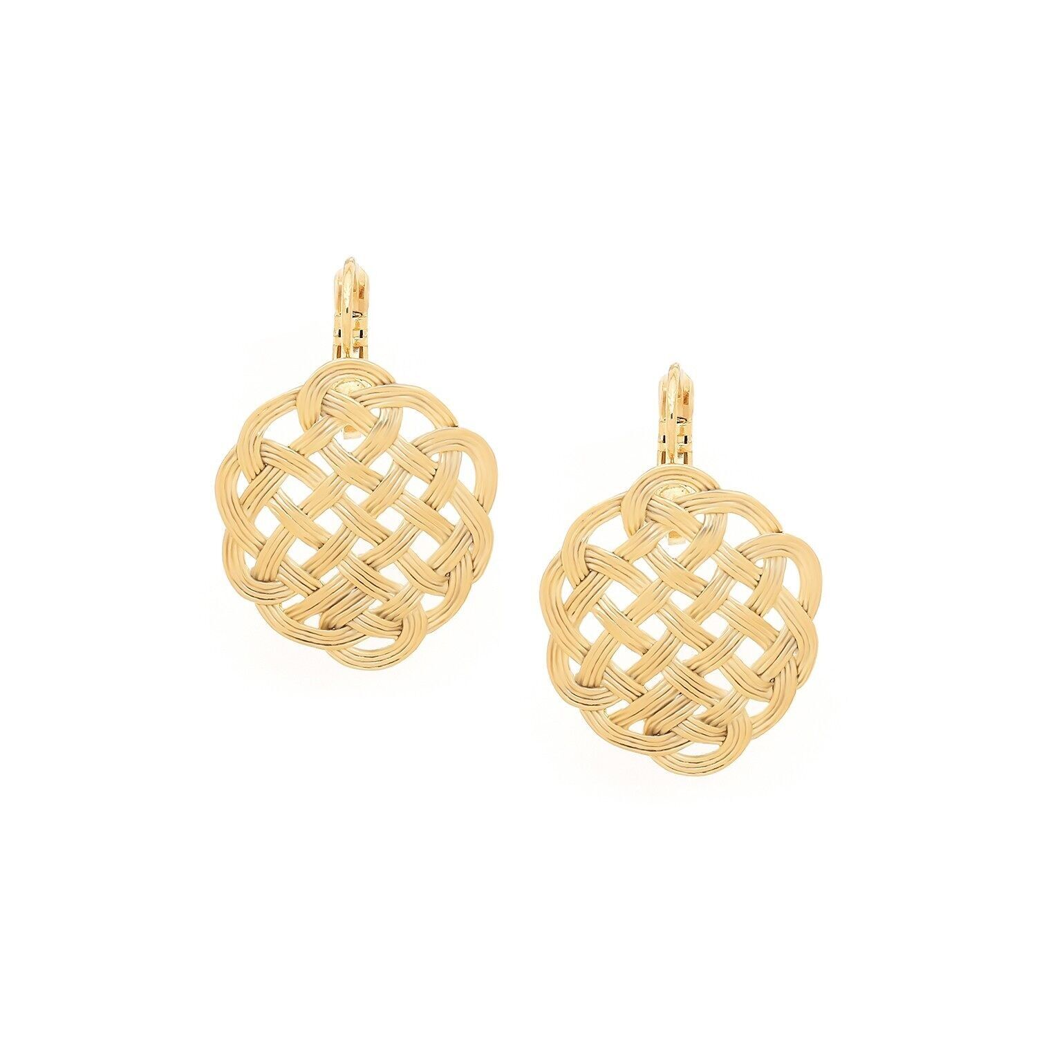 SHINOMOKI  boucles d'oreilles dormeuses tressées petit modèle