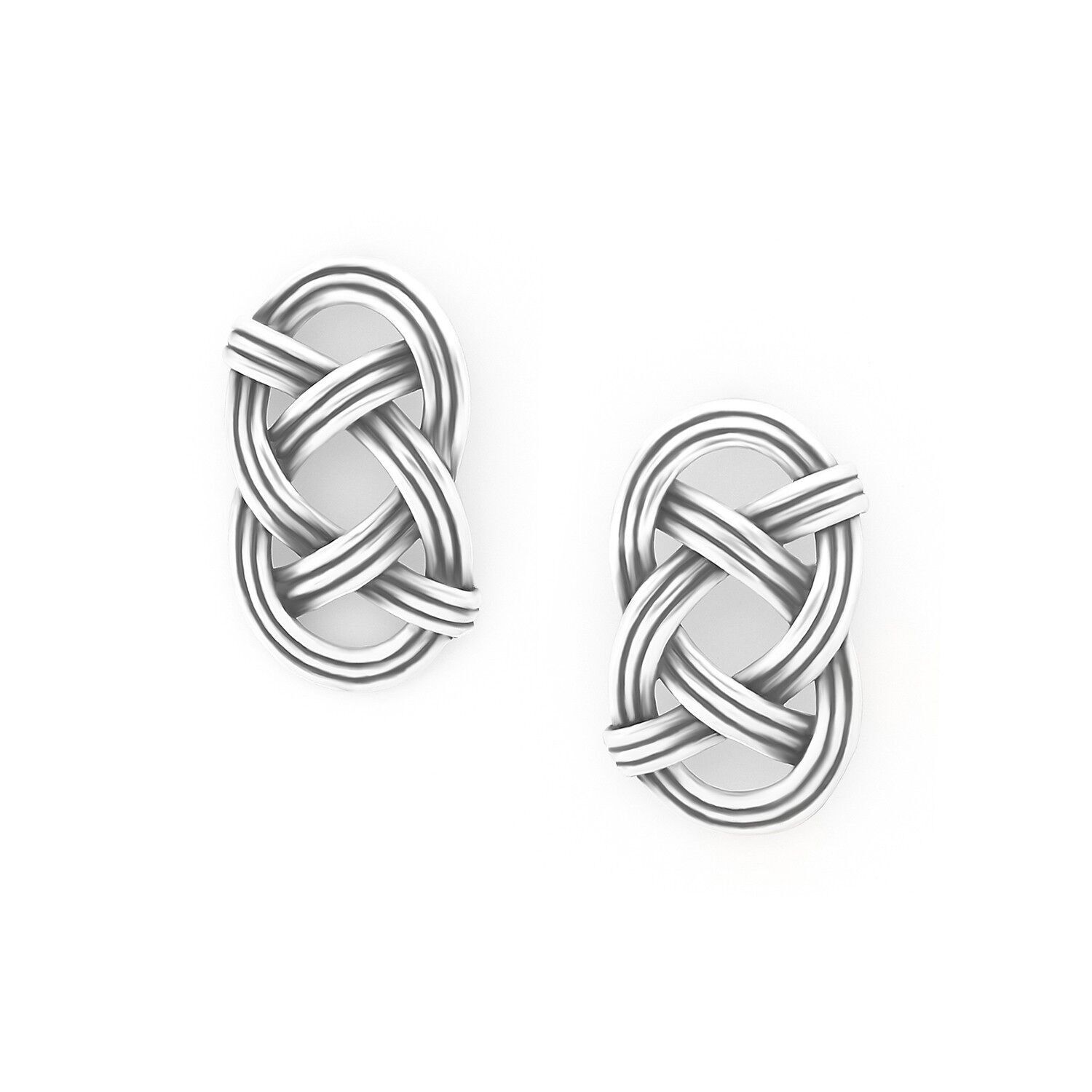 SHINOMOKI  boucles d'oreilles poussoir argentées