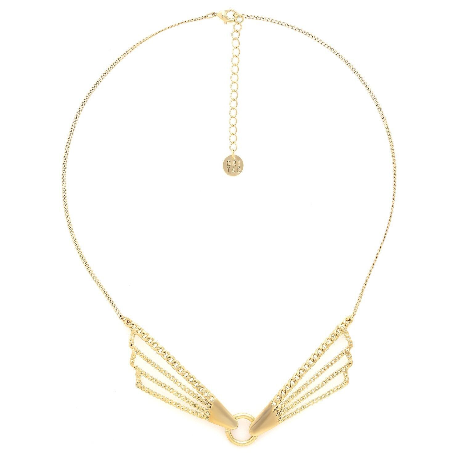 GATSBY kurze Halskette 2 goldene Elemente