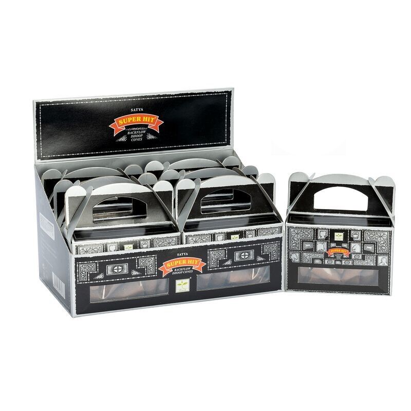 Scatola da 24 coni - Cono Satya Super Hit Backflow Dhoop
