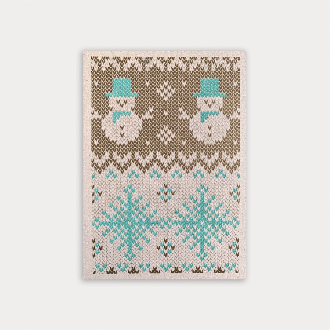 Postal / Saltador de Navidad / Muñeco de nieve