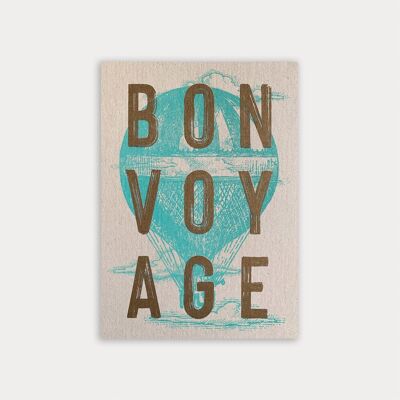 Postcard / Typo / Bon Voyage / Mint