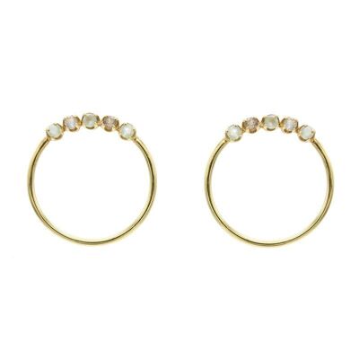 Boucles d'oreilles Eau Verte Irénique et Labradorite