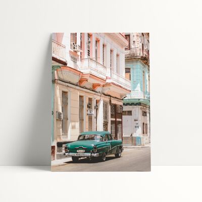 AFFICHE 30x40 CM - CARS OF CUBA N.3