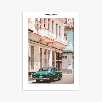 AFFICHE 30x40 CM - CARS OF CUBA N.3 2