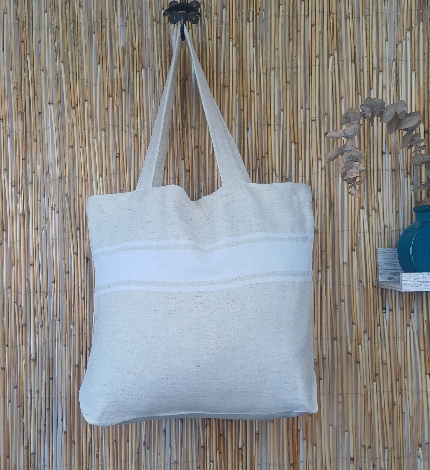 Borsa in tessuto 100% cotone - Beige