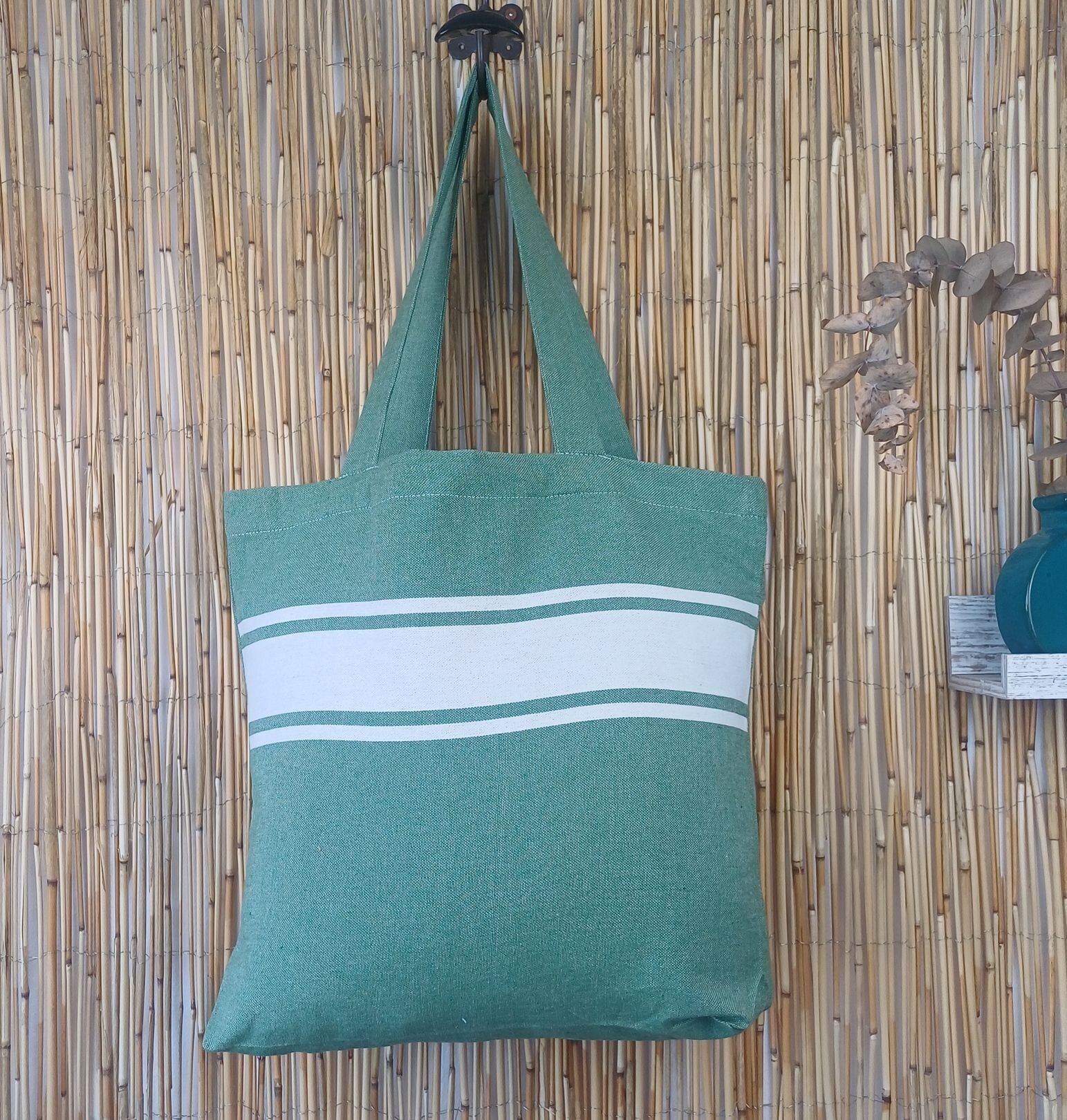 Borsa in tessuto 100% cotone - Verde Salvia