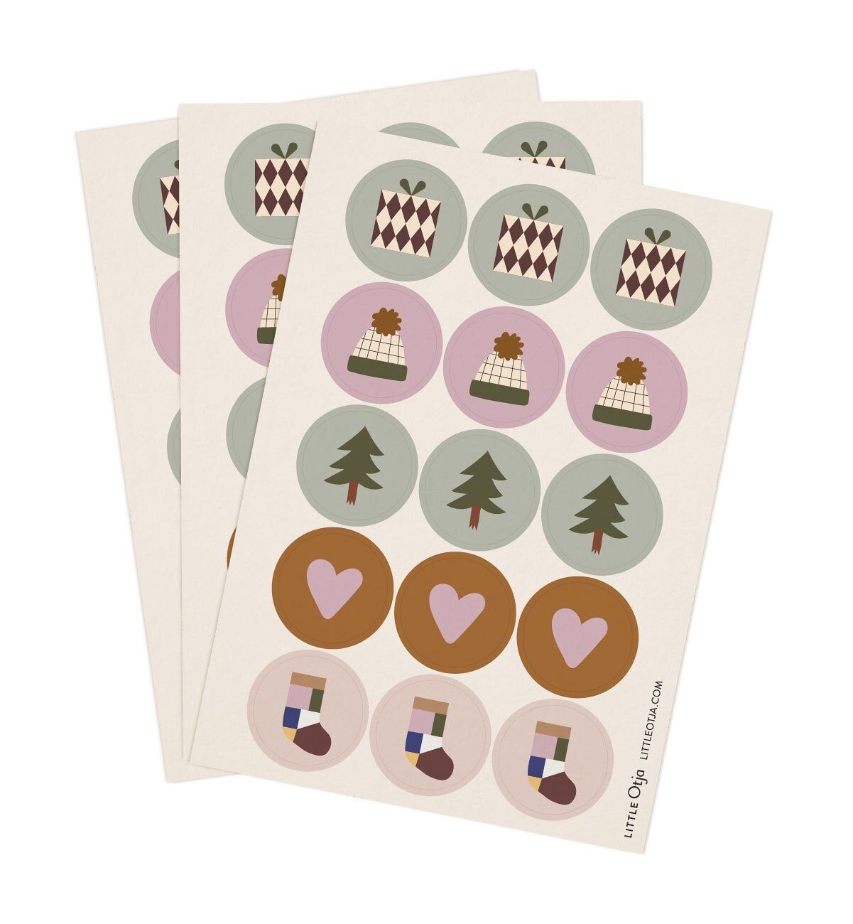 Set di adesivi decorativi, inverno