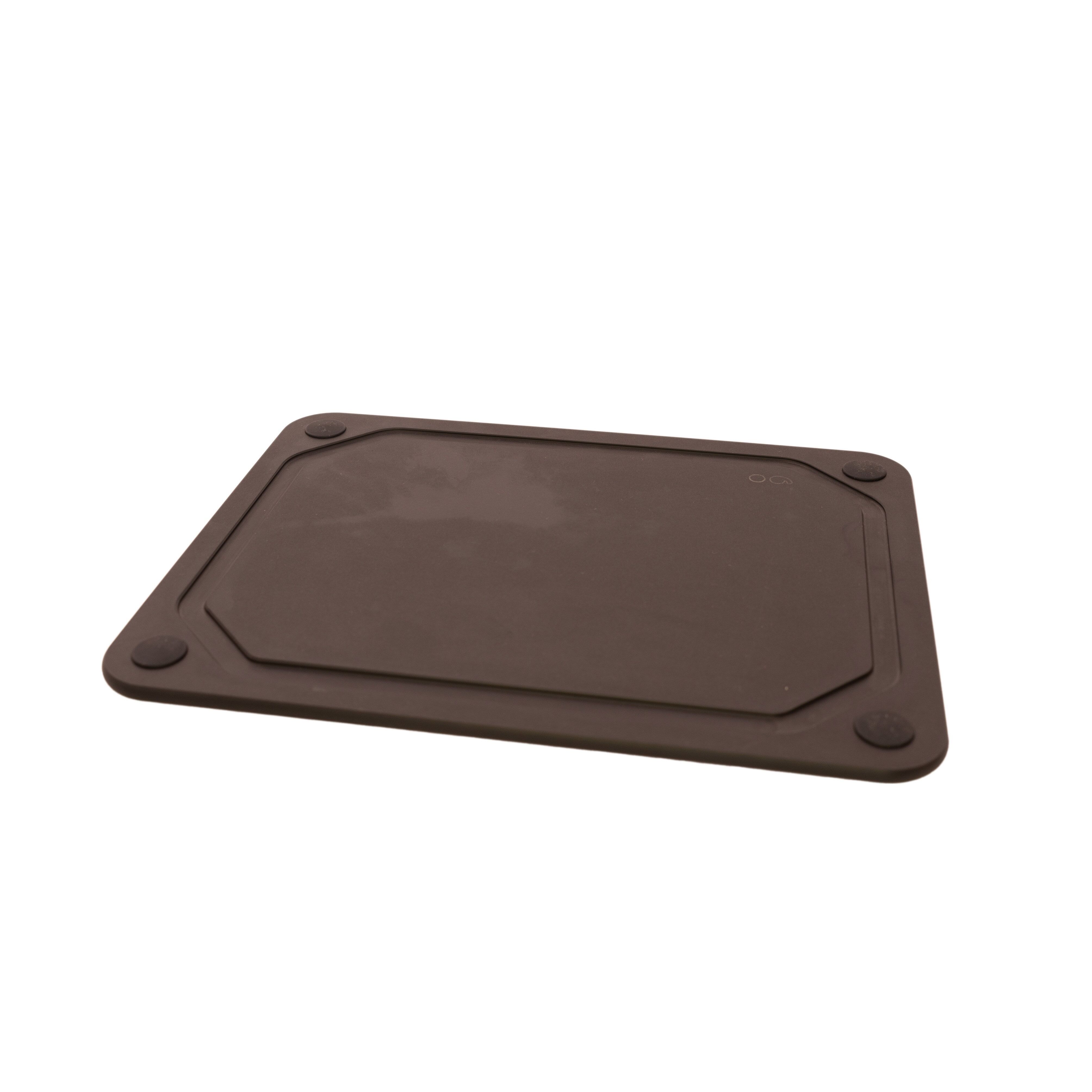 tagliere con gola in fibra di legno nera 29.8x23.5 x 0.MISTO FSC da 6 cm