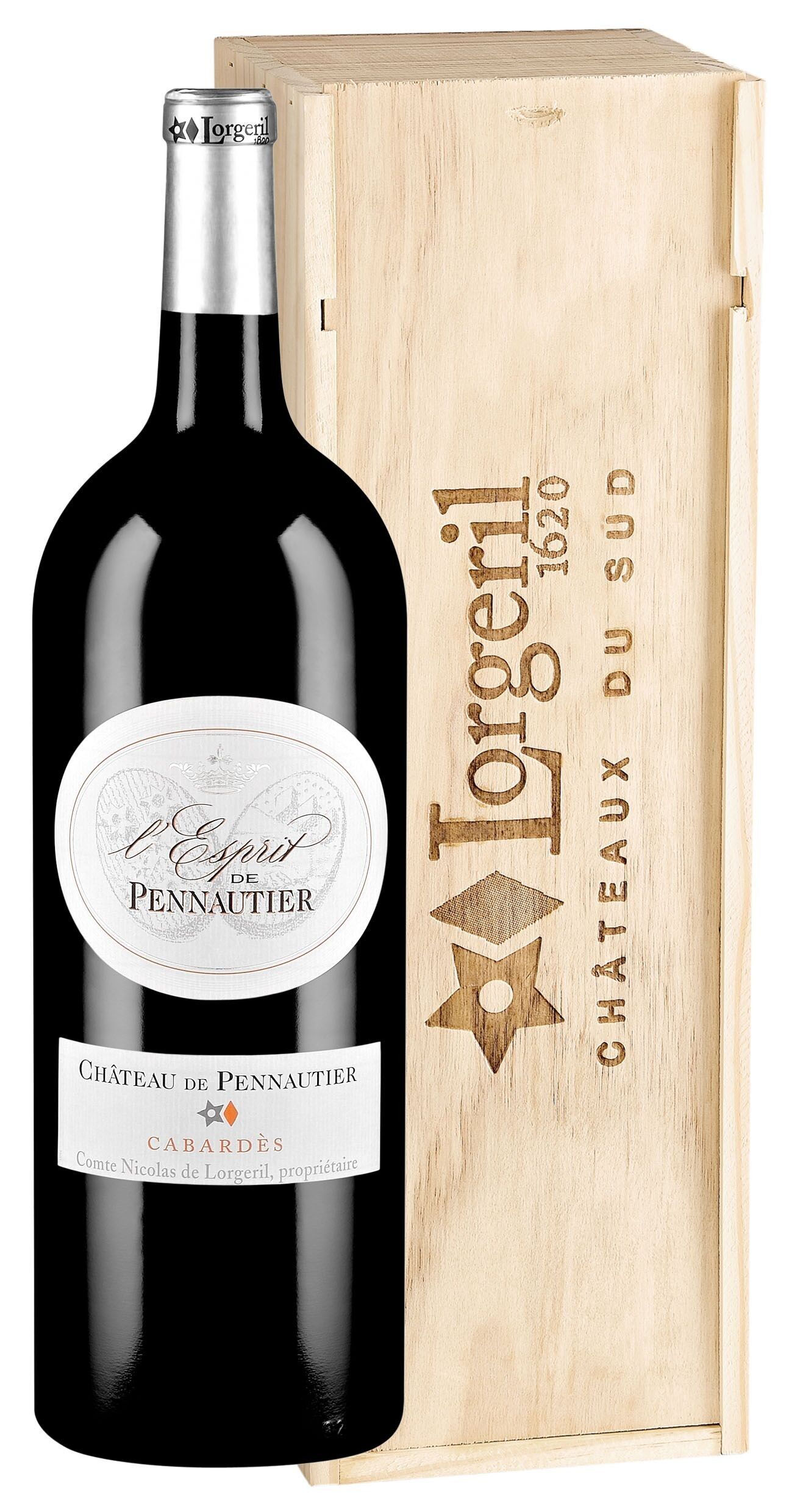 Magnum 1.5L L'Esprit de Pennautier 2017 - AOP Cabardès Rotwein