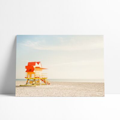 30x40 CM POSTER - MIAMI BEACH, RED CAB