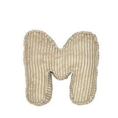 Almohada con letras, pana, color blanco roto – personalización