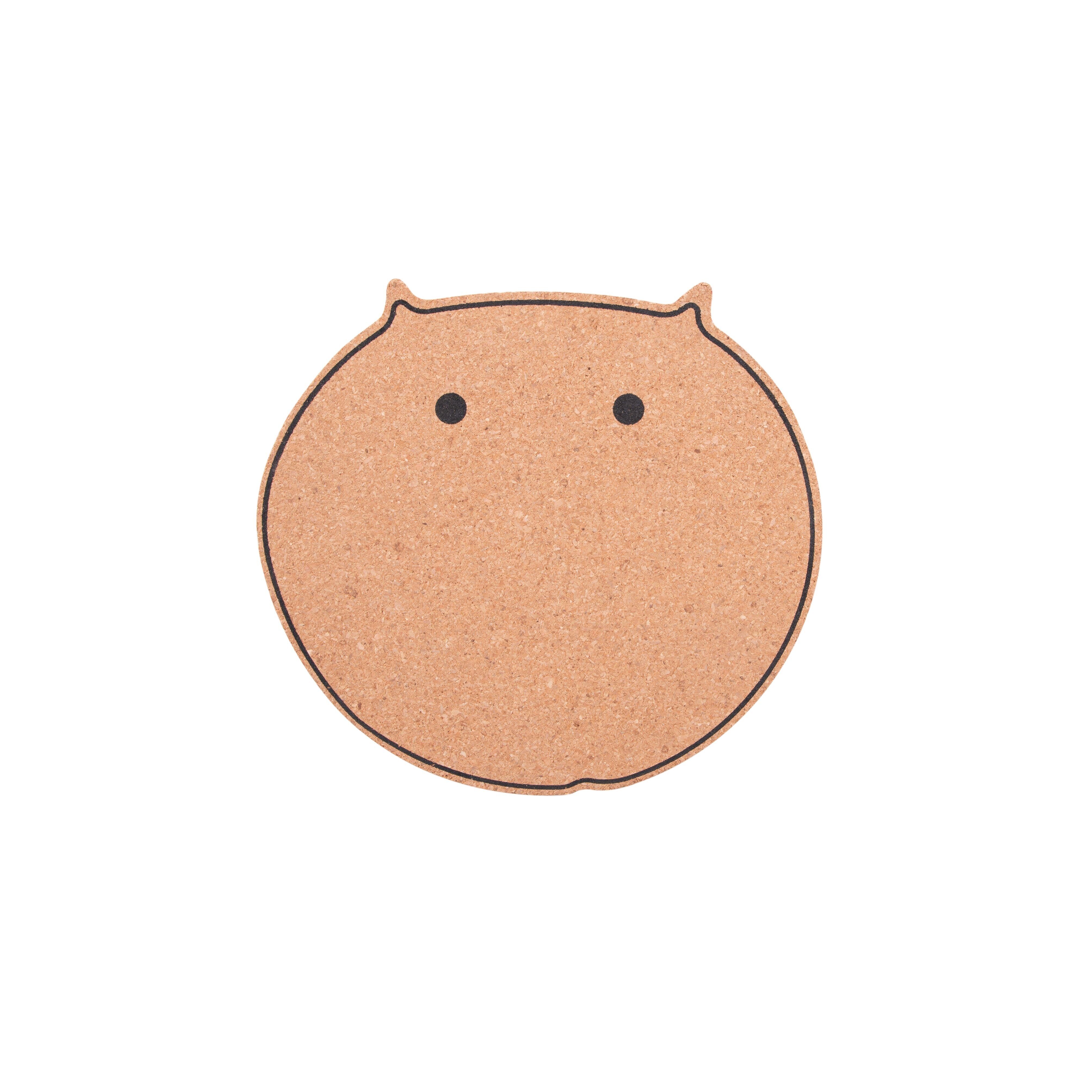 gatto di sughero piatto 16.5x14.7x0.7 cm