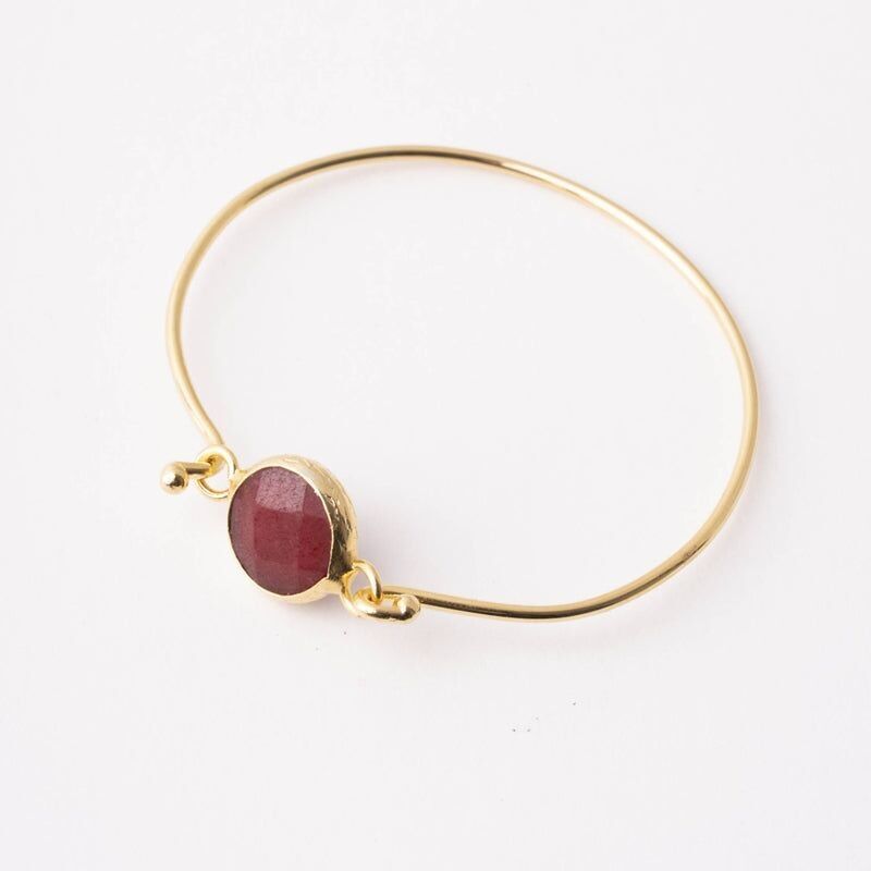 Bracciale Lina Ed. Cerchio limitato piccolo rosso scuro