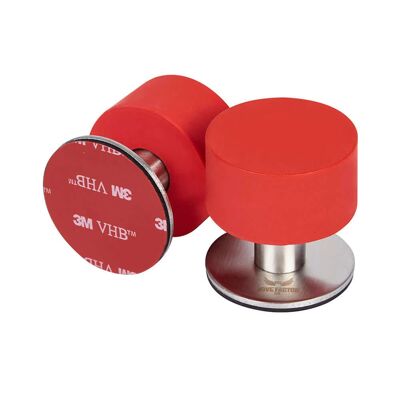 Butoir de porte rouge avec adhésif 3M de The Dove Factor™ (2 pièces)