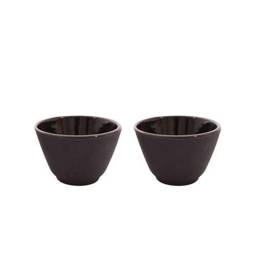 coffret set de 2 tasses à thé en fonte 120ml